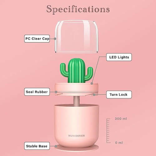 Cute Cactus Humidifier Diffuser