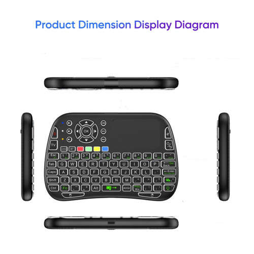 Mini Smart Wireless Keyboard Bluetooth 2.4G Touchpad Colorful Backlit Keyboard
