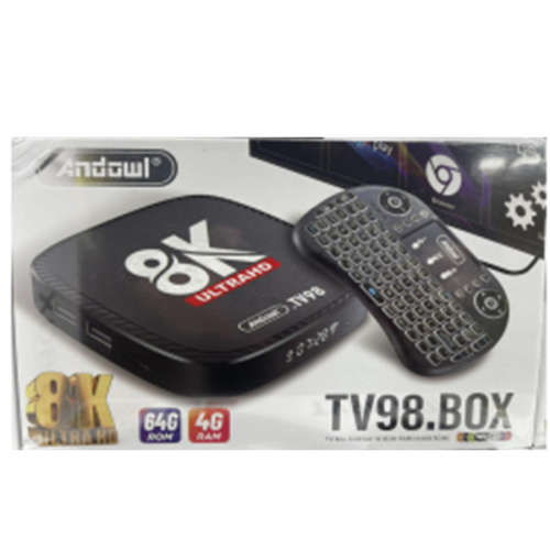 8K Plug and Play Wireless Keyboard Combo High Performance TV Box