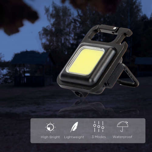 Mini LED Keychain Work Light Torch Pocket Flashlight USB Rechargeable