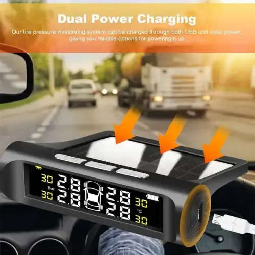 Wireless Tire Pressure Monitoring System Solar Powered TPMS