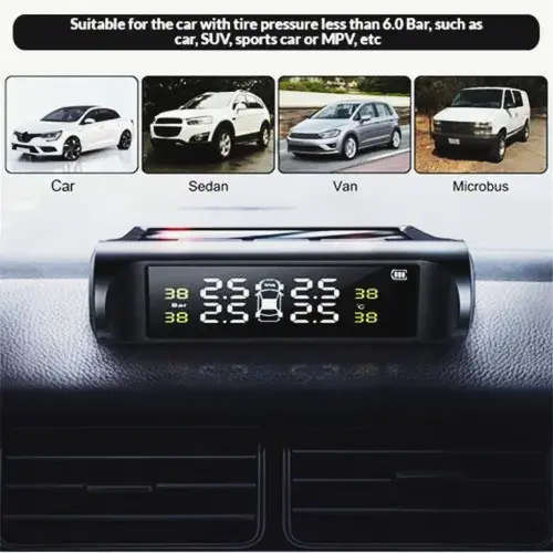 Wireless Tire Pressure Monitoring System Solar Powered TPMS