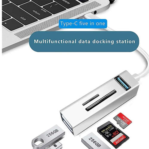 Cable Splitter 5 and 1 Hub Controller supports Plug and PlayType C