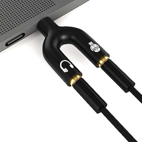 Headphone Splitter Adapter 3.5mm Male Y-Jack Splitter for Mobile Phone, Computer, MP3, Tablet
