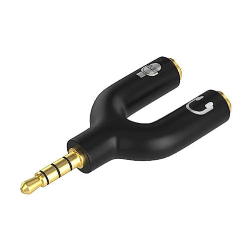 Headphone Splitter Adapter 3.5mm Male Y-Jack Splitter for Mobile Phone, Computer, MP3, Tablet