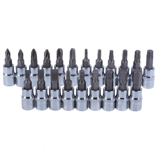 46pcs 1/4 Inch Socket Set Auto Repair Tools Ratchet Set Torque Wrench Combination Drill Bits