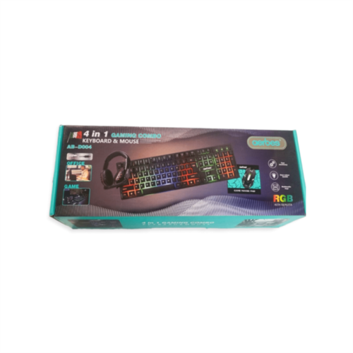 AB-D004 4-in-1 Gaming RGB Keyboard, Mouse, Headset and Mouse Pad Combo