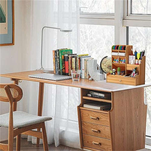 Small Wooden Desk Storage Drawer Pen Holder Desktop Office Storage Rack