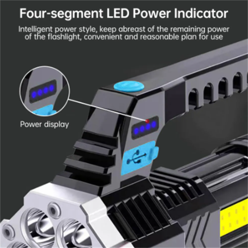 LED Flashlight Portable Built-in Battery Work Light