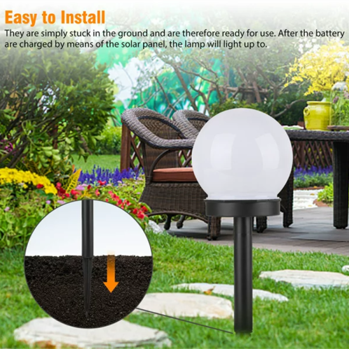 4 PCS LED Solar Garden Lights Camping Waterproof Ground Plug-in Lawn Light Landscape Lights