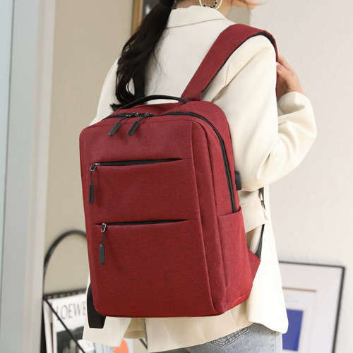 Fashion 3pcs laptop bag unisex 15 inch travel backpack with usb charging port