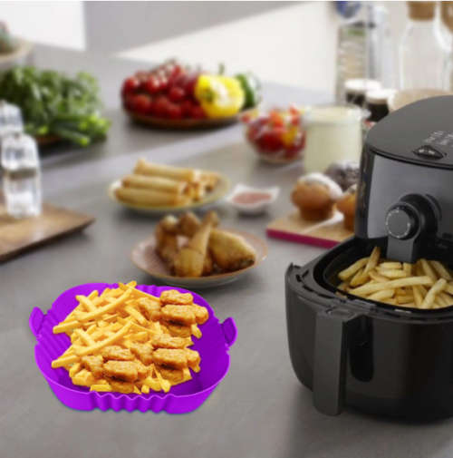 Silicone Air Fryer Mat Reusable Fryer Basket For Kitchen Oven Cooker