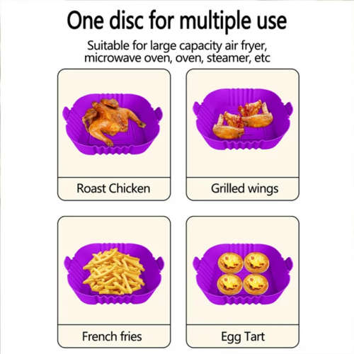 Silicone Air Fryer Mat Reusable Fryer Basket For Kitchen Oven Cooker
