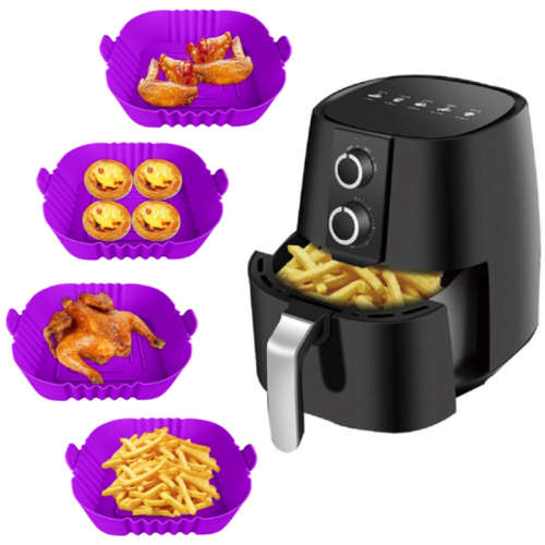 Silicone Air Fryer Mat Reusable Fryer Basket For Kitchen Oven Cooker