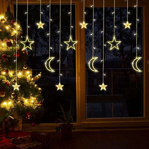 LED Star Moon Lights Home Party Window Decoration String Lights