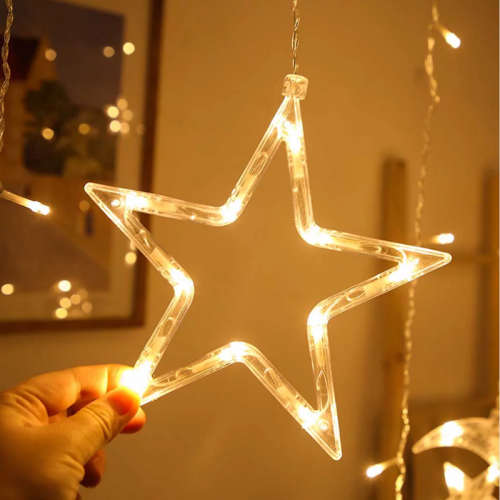 LED Star Moon Lights Home Party Window Decoration String Lights