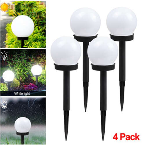 4 PCS LED Solar Garden Lights Camping Waterproof Ground Plug-in Lawn Light Landscape Lights