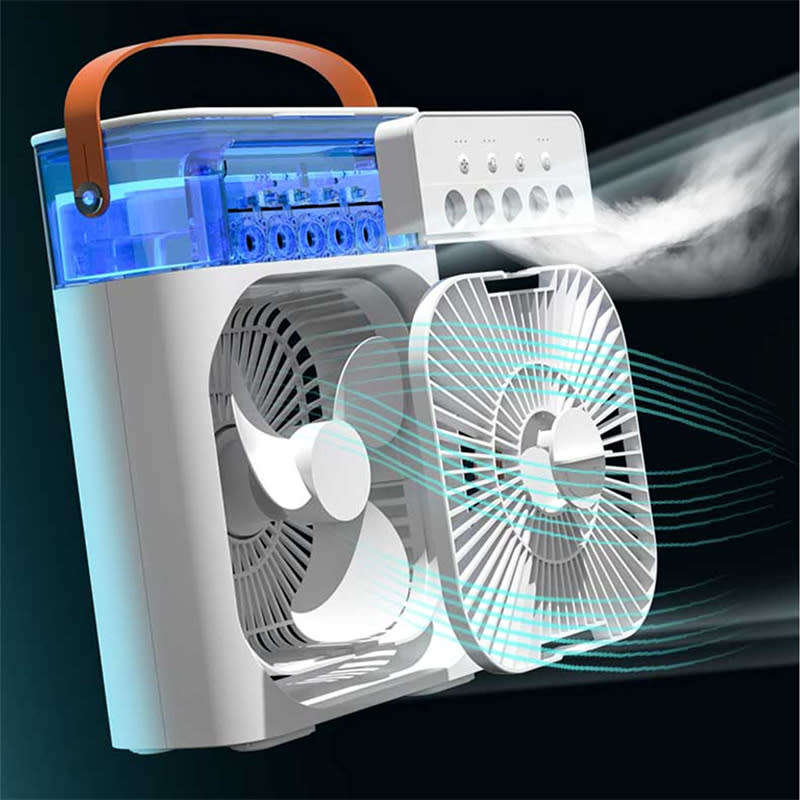 Portable Air Cooler Spray Fan Desktop Mini Air Conditioner Humidifier