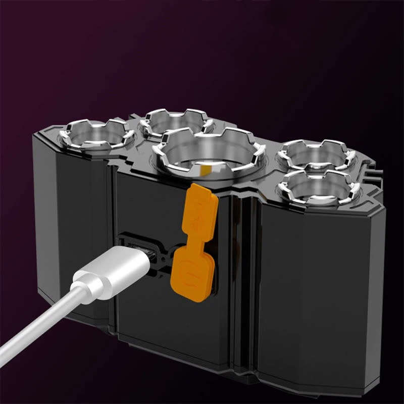 Rechargeable Head-mounted LED Outdoor Waterproof 5 Headlamp with USB Head