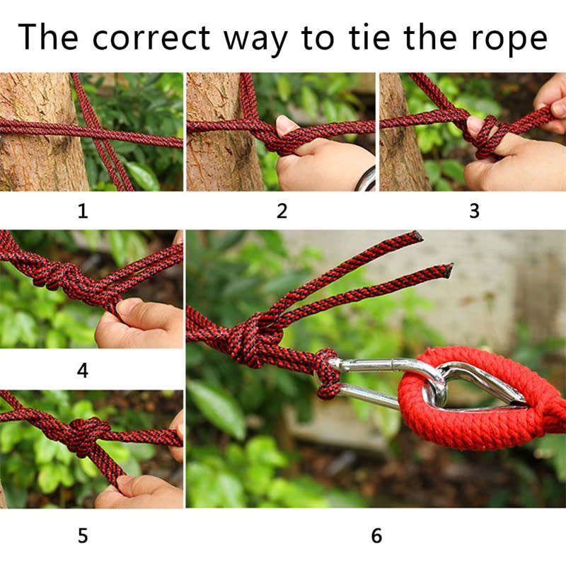 Outdoor Hammock Canvas Swing Thicken Anti-rollover Camping Adult Children`s Hanging Chair