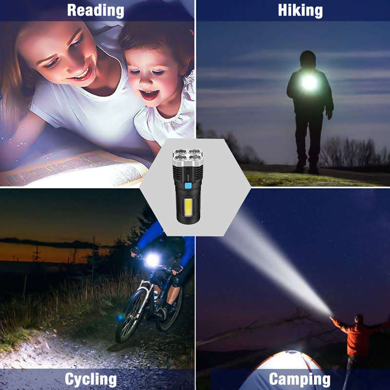 Outdoor Portable Camping Travel Safety Lamp Rechargeable Emergency Flashlight Waterproof Lamp