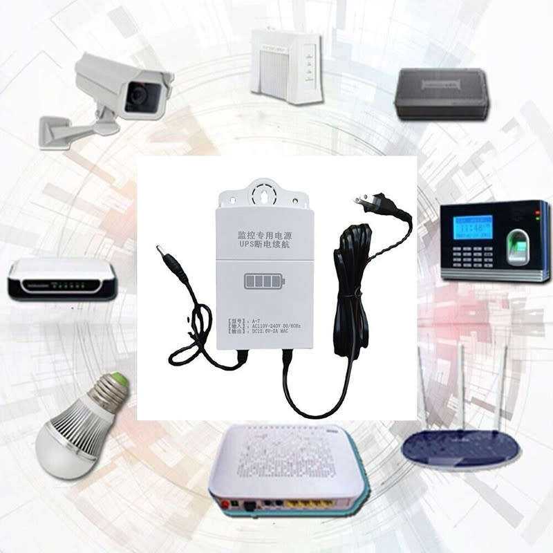 12V-2A Uninterruptible Power Supply Mini UPS Battery Backup Surge Protector