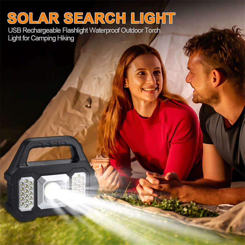 Solar Outdoor Portable Rechargeable Waterproof Multi-Function LED Work Light