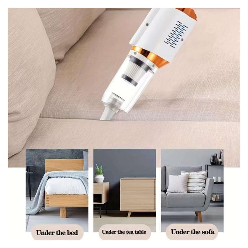 2-in-1 High Suction Mini Handheld Cordless Car Household Vacuum Cleaner