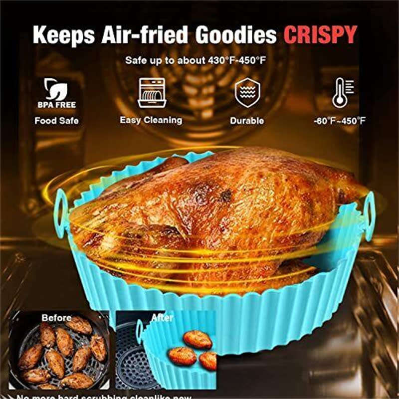 Silicone Air Fryer Mat Reusable Fryer Basket For Kitchen Oven Cooker