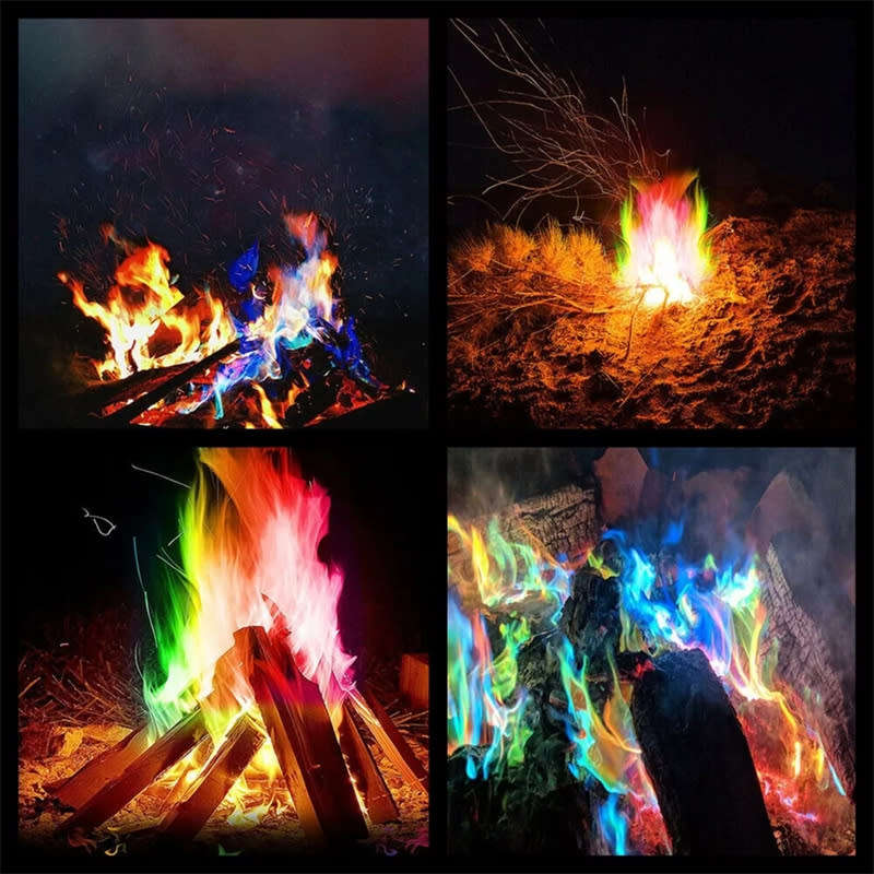 Party Festive Bonfire Indoor Fireplace Magic Flame with Color Changing Flame Powder