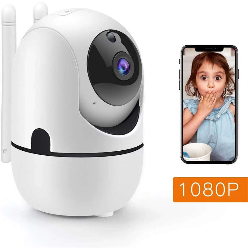 1080P Wireless with Camera and Audio, Intelligent Tracking WIFI Infrared Home Security Baby Monitor