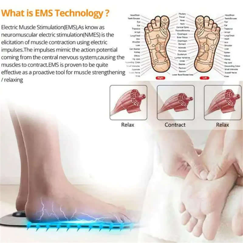 EMS Foot Massage Mat Foot Physiotherapy Relaxation Electric Muscle Stimulation Mat Trainer