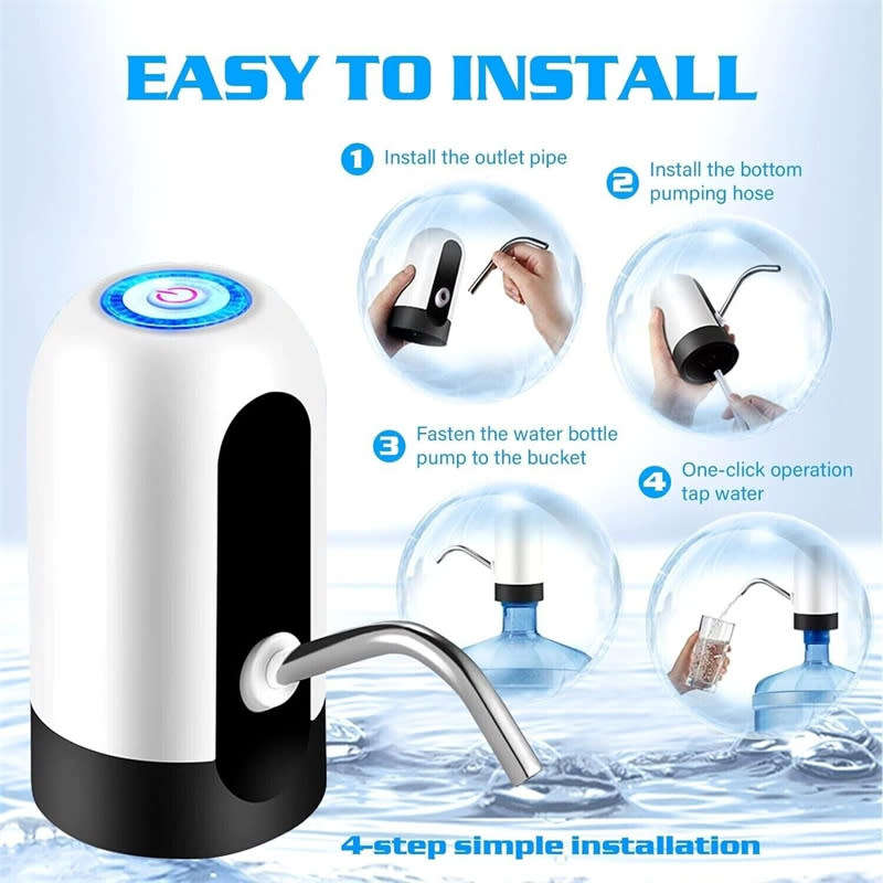 Water Bottle Pump Automatic Water Dispenser Portable Electric Drinking Water Pump for Home Kitchen