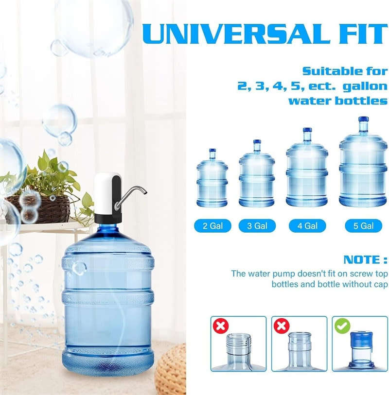 Water Bottle Pump Automatic Water Dispenser Portable Electric Drinking Water Pump for Home Kitchen