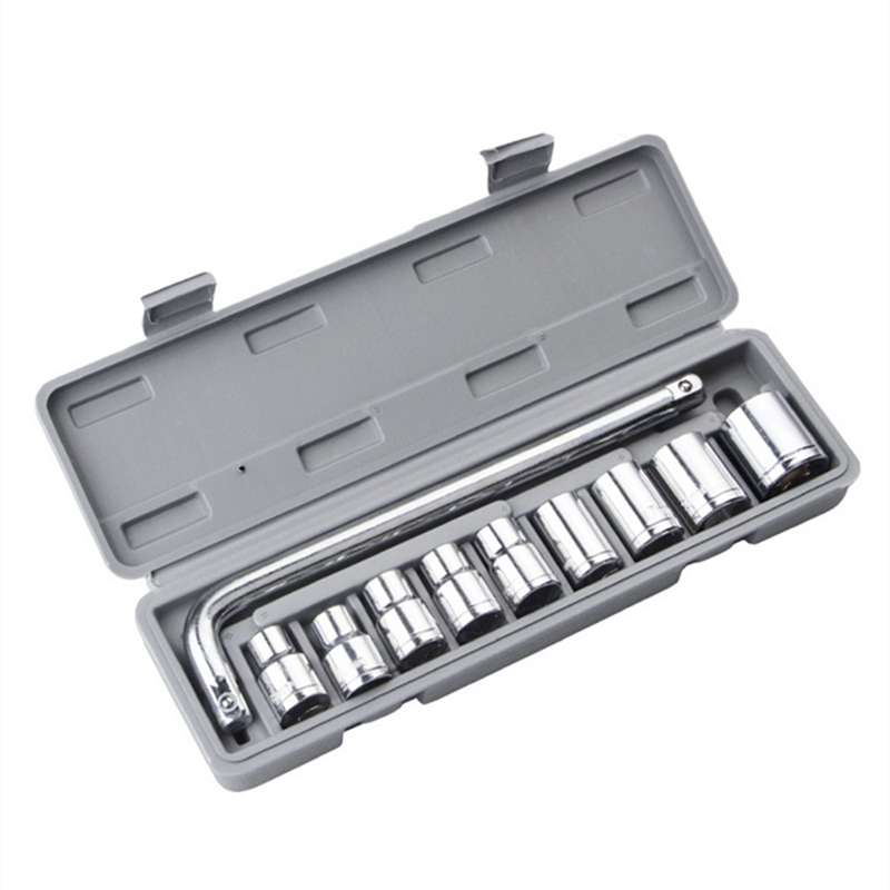 10 PCS L-Shape Handle Socket Set Hand Repair Tools Precision Combination Set for Car/Bicycle/Car