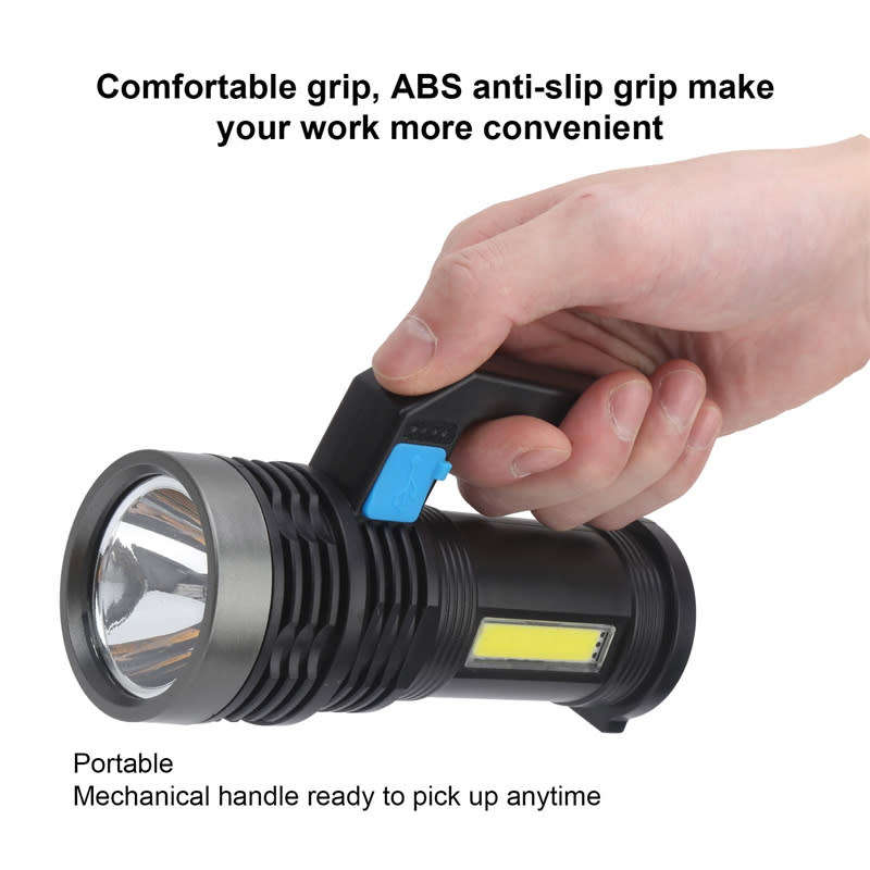 USB Rechargeable LED Waterproof Searchlight Long Life Lightweight Camping Outdoor Flashlight