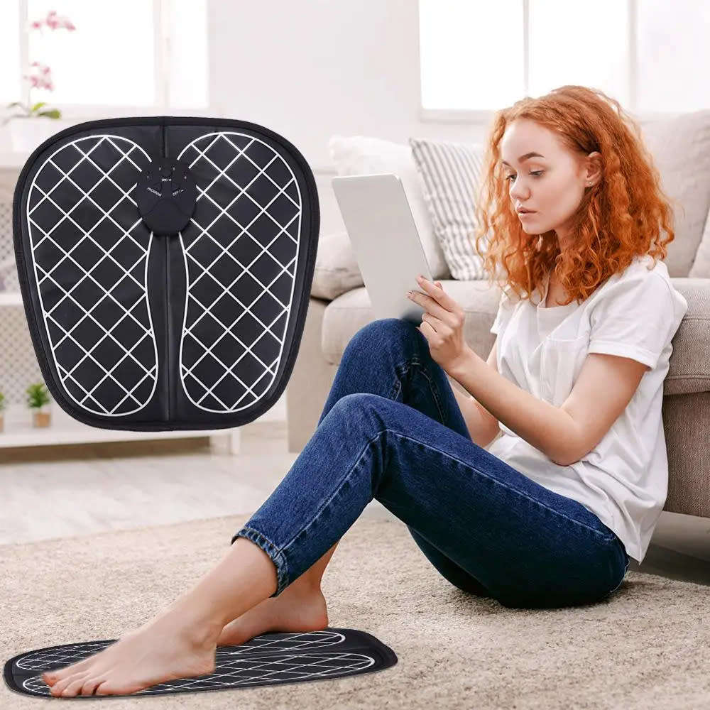 EMS Physiotherapy Foot Massage Mat Folding Portable Electric Vibrating Acupoint Stimulator