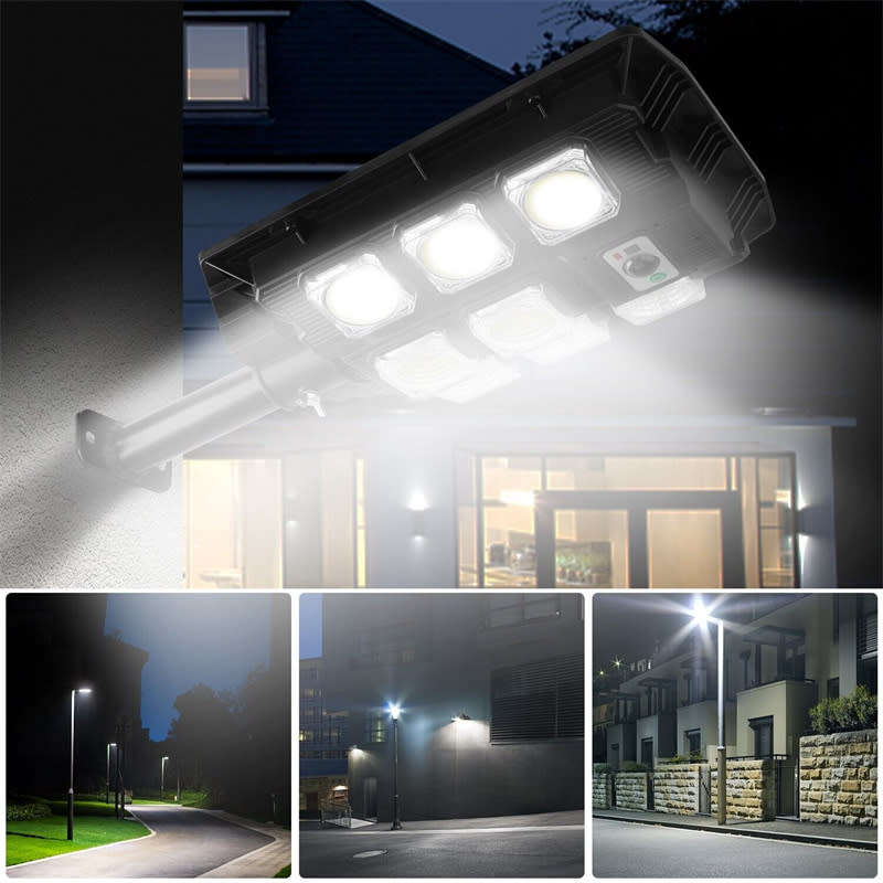 208 COB Smart LED Solar Motion Sensor Light Bright Garden Outdoor Street Wall Light