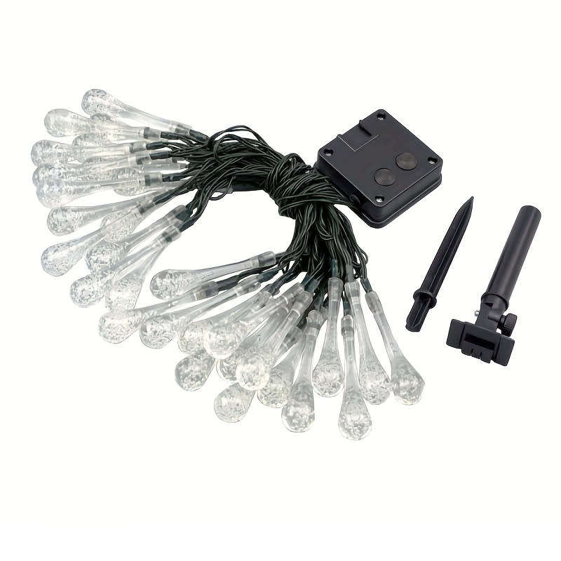 LED Solar Water Drop Light String Rain Drop Light String Outdoor Waterproof 5M
