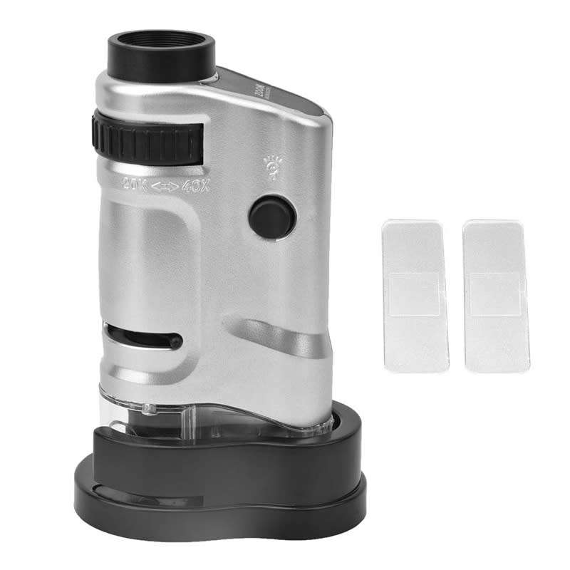 Multifunctional LED Microscope Magnifier 20-40x Observation Magnification Illuminated Handheld