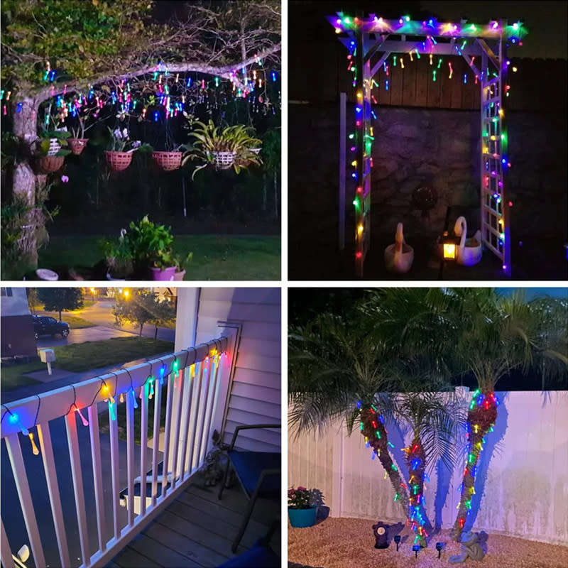 20LED Outdoor Waterproof Solar Light String RGB Christmas Light Water Drop Light