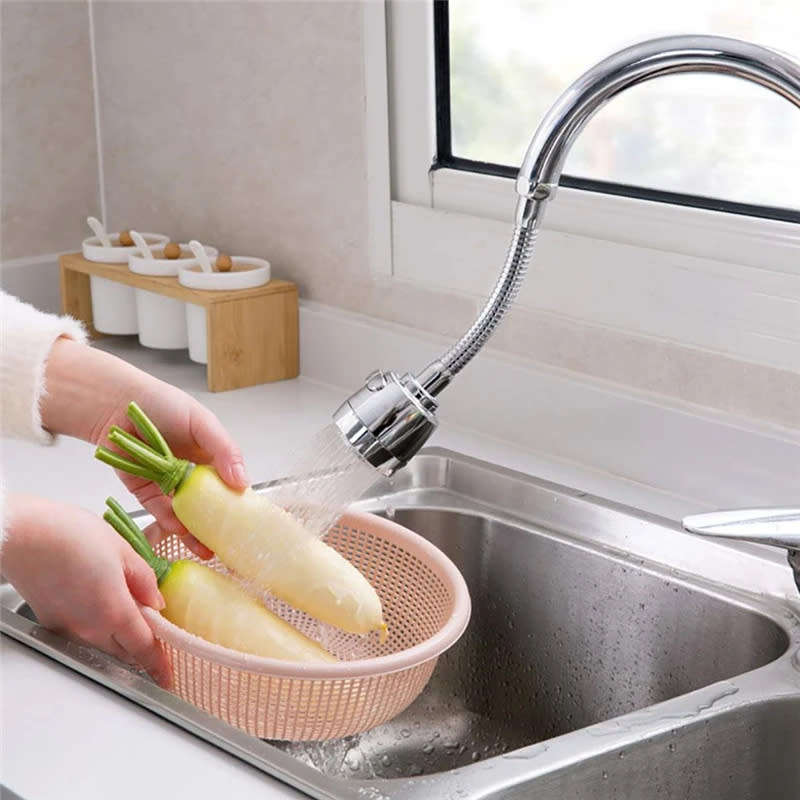 360° Rotatable Sink Strainer Removable Kitchen Faucet Extender Faucet Aerator