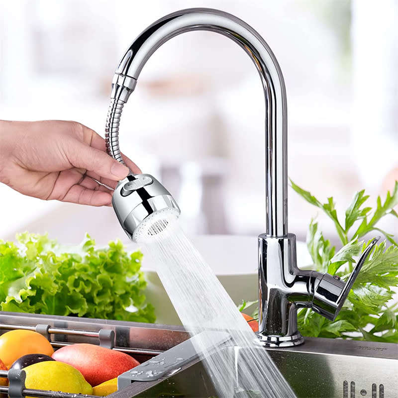 360° Rotatable Sink Strainer Removable Kitchen Faucet Extender Faucet Aerator