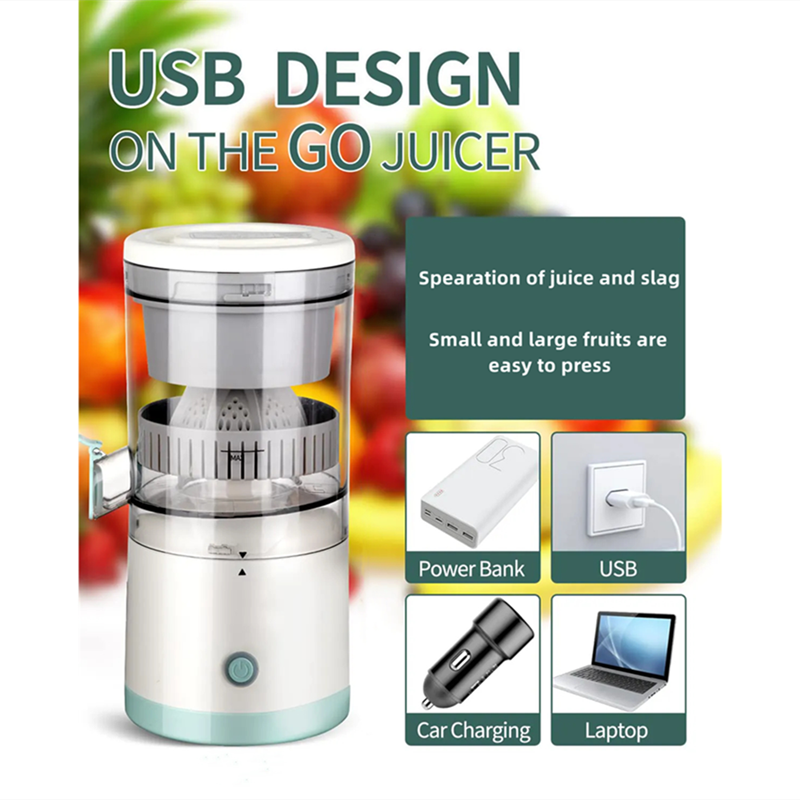 45W Portable Orange Juicer Rechargeable Multifunctional Home Juicer Mini Juicer Cup Electric Juicer
