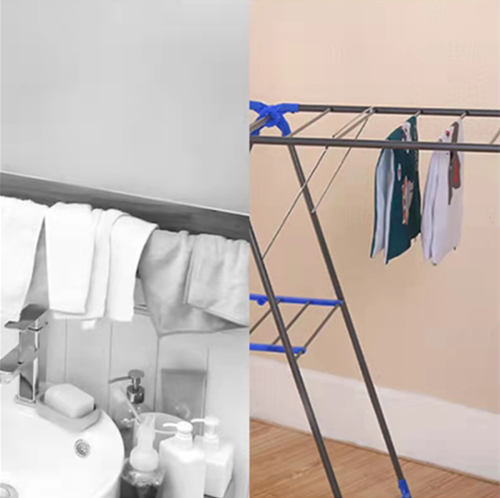 Folding Floor Standing Clothes Rack Baby Clothes Indoor Clothes Rack
