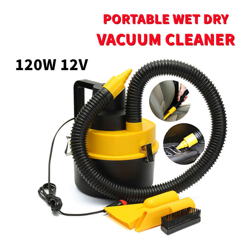 12V Multifunctional Portable Wet and Dry Mini Vacuum Cleaner for Car Boat Camping Tent