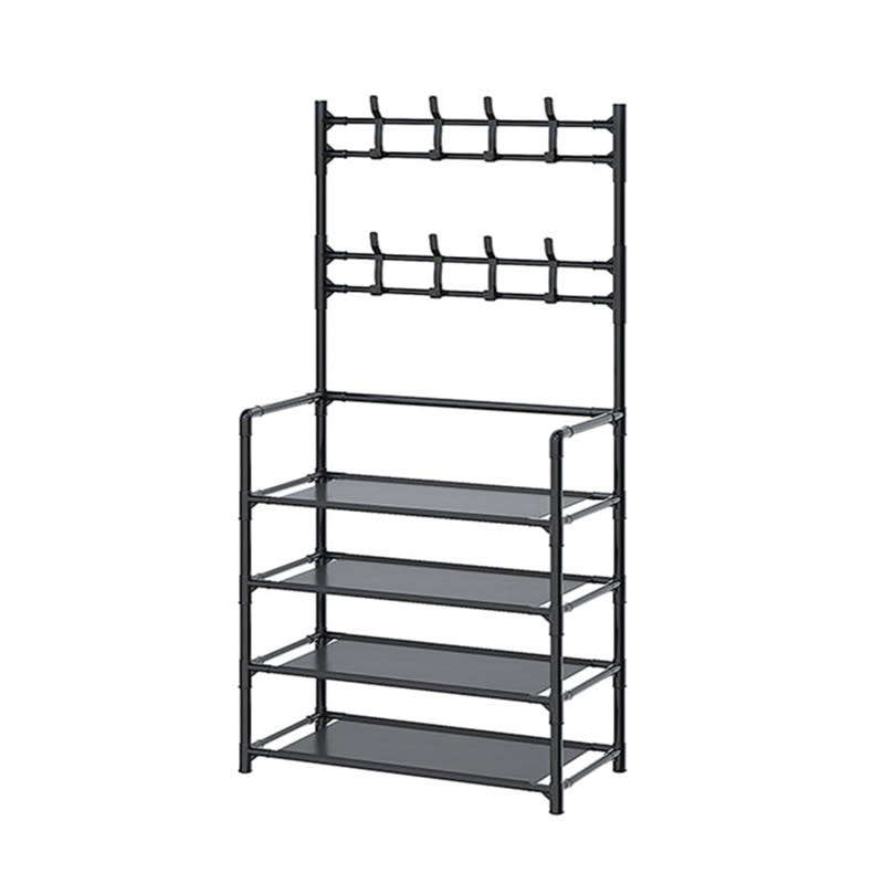Coat Rack Shoe Rack 3-in-1 Metal Storage Rack Design for Your Hallway