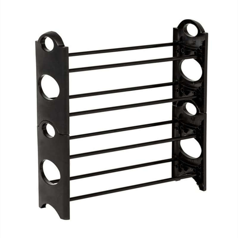 4-Layer Lightweight Plastic Circular Pattern Shoe Rack Shelf Storage Rack