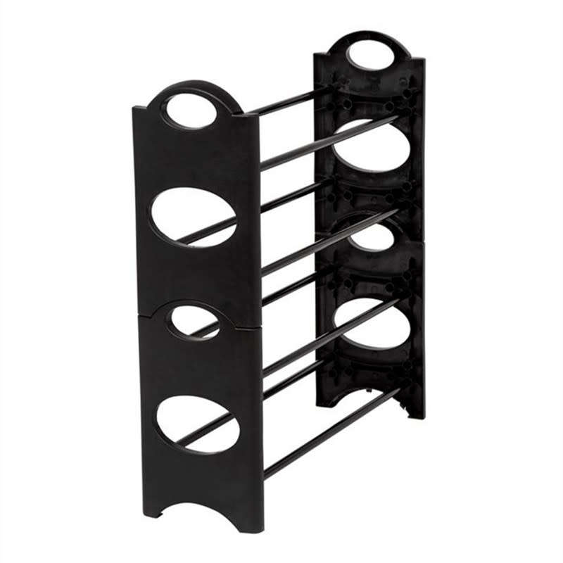 4-Layer Lightweight Plastic Circular Pattern Shoe Rack Shelf Storage Rack