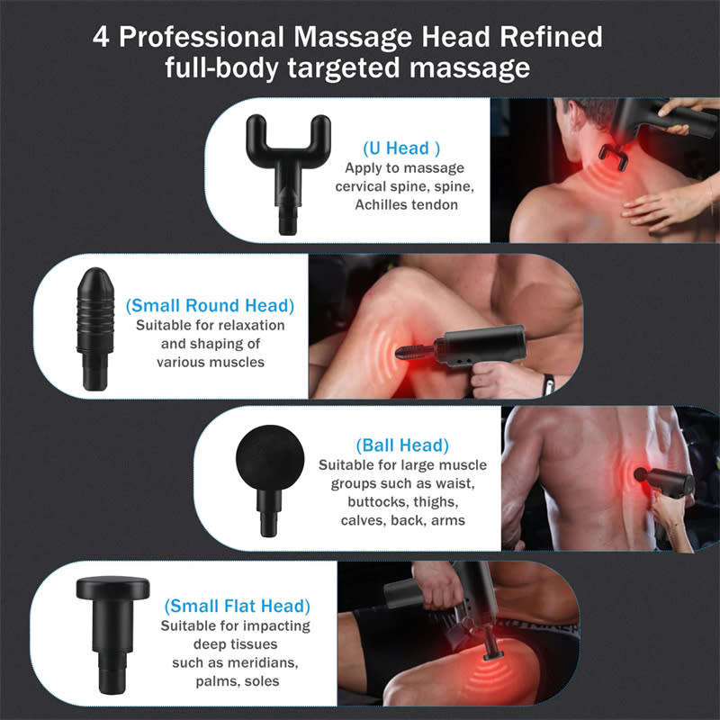 Electric Muscle Relaxer USB Rechargeable Sports Massage Gun Fashion Fascia Gun